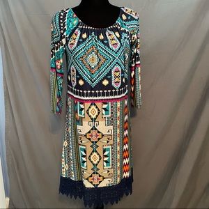 Pink Nickel shift dress.  Multi color size Medium